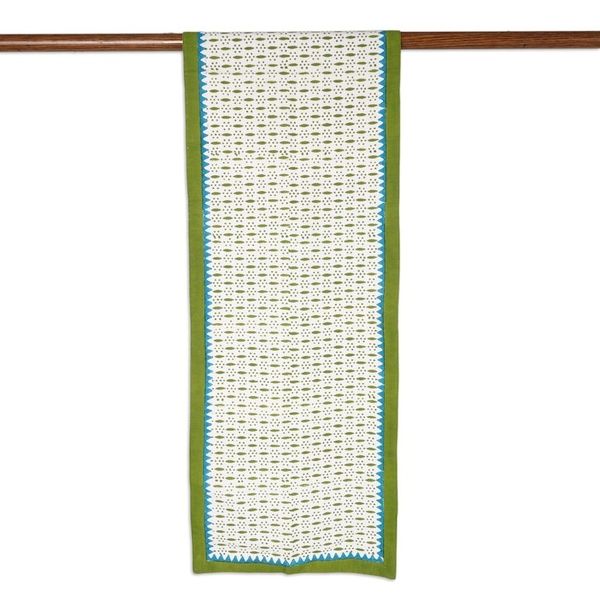 Alternate image for Handcrafted Block Print Cotton Table Linens Set for 4 Pyramid Saga