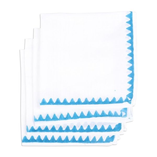Alternate image for Handcrafted Block Print Cotton Table Linens Set for 4 Pyramid Saga