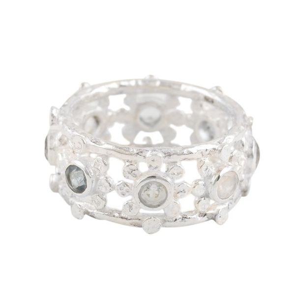 Alternate image for Multi-gemstone Sterling Silver Cocktail Ring from India Glorious Allure