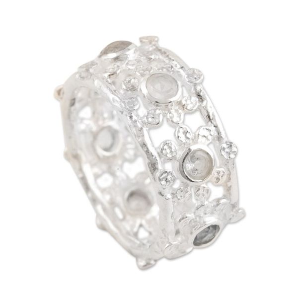Alternate image for Multi-gemstone Sterling Silver Cocktail Ring from India Glorious Allure