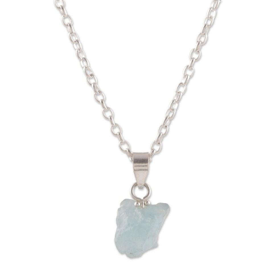 Set of 7 Gemstone Necklace Pendants with Chain 'Seven Auras'