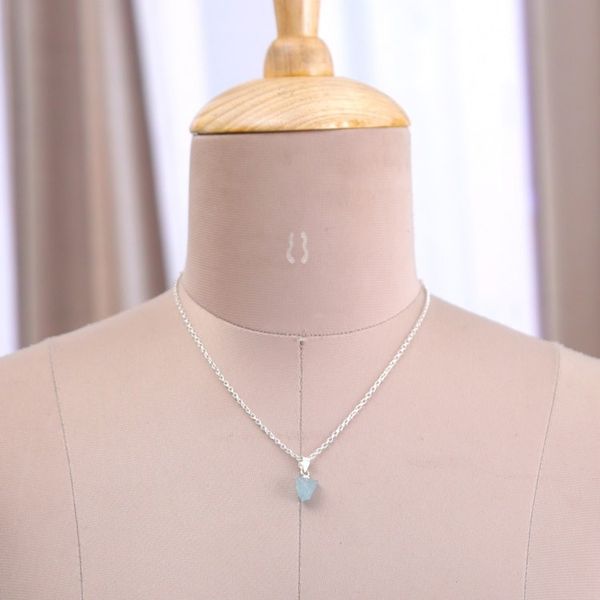 Alternate image for Set of 7 Gemstone Necklace Pendants with Chain Seven Auras