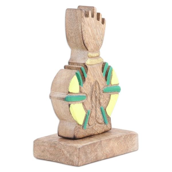 Alternate image for Handcrafted Mango Wood Sculpture of Man Praying Natures Prayer