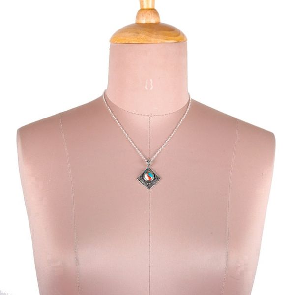 Alternate image for Kite-Shaped Recon Turquoise Pendant Necklace from India Colorful Kite