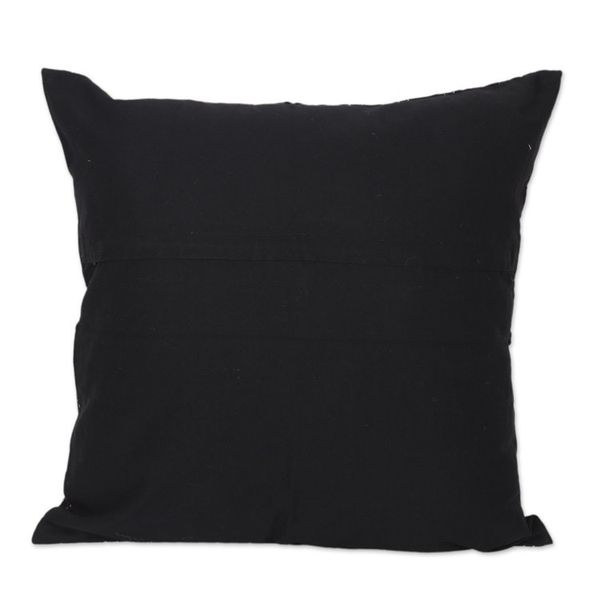 Alternate image for Pair of Handcrafted Black Embroidered Cotton Cushion Covers Little Universes
