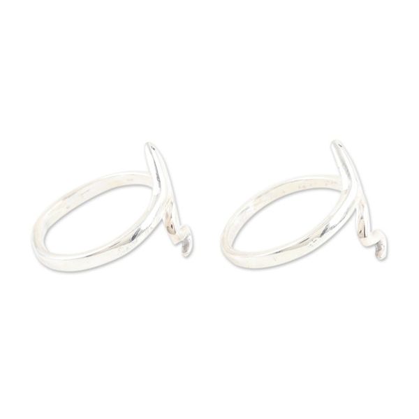 Alternate image for Pair of Sterling Silver Wrap Rings with Snakes Snake Delight