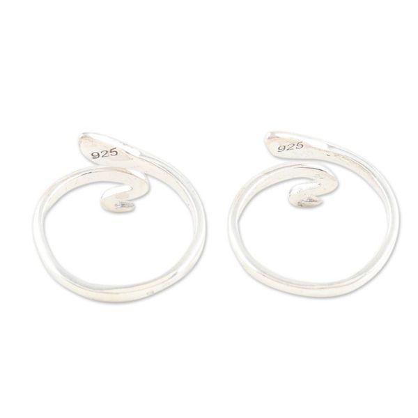 Alternate image for Pair of Sterling Silver Wrap Rings with Snakes Snake Delight