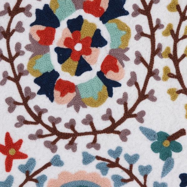 Alternate image for Cotton Wall Hanging with Colorful Embroidered Details Tender Spring