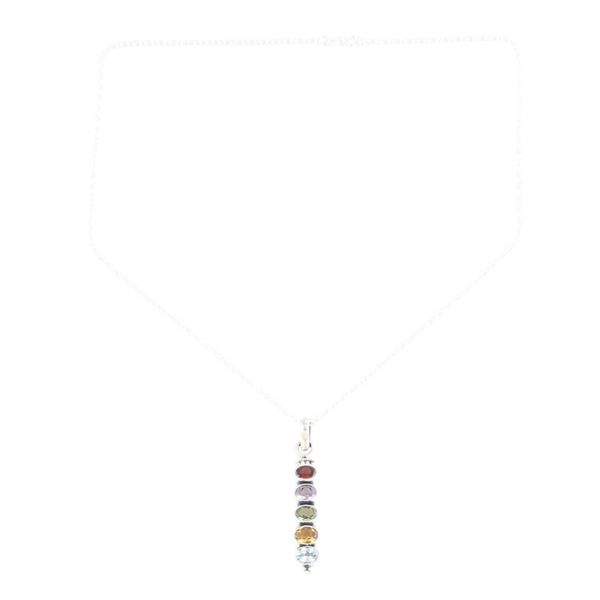 Alternate image for Sterling Silver Pendant Necklace with Five-Carat Gemstones Earths Soul