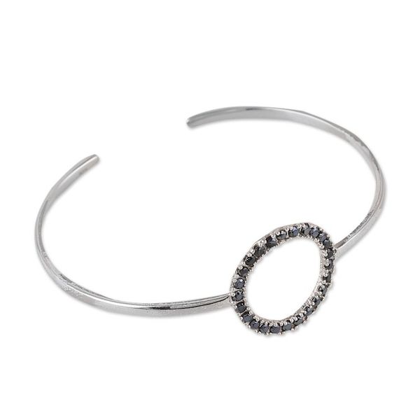 Alternate image for Modern Sterling Silver Cuff Bracelet with Spinel Jewels Mystic Alliance