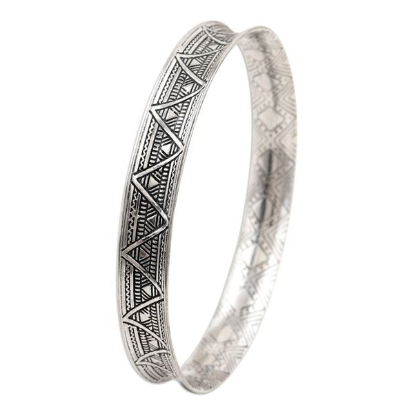 Alternate image for Traditional Sterling Silver Bangle Bracelet from India Palatial Halo