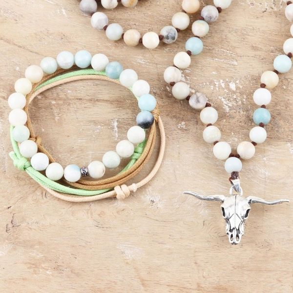 Alternate image for Onyx Beaded Bracelet and Necklace Jewelry Set Blissful Morning