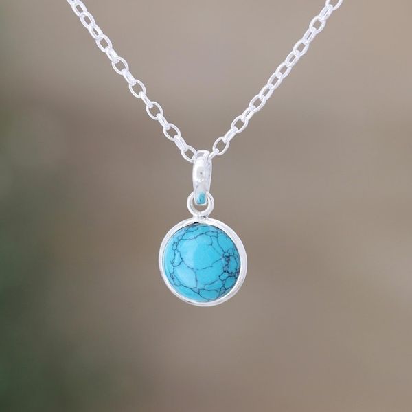 Alternate image for Handmade Indian Sterling Silver Pendant Necklace Sister in the Sky