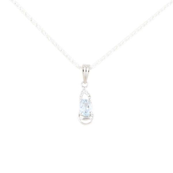 Alternate image for Blue Topaz Pendant Necklace from India Into the Mystic