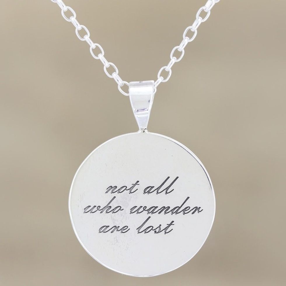 Handmade Sterling Silver Pendant Necklace 'Wandering Soul'