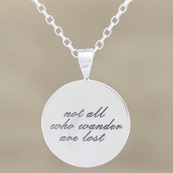 Alternate image for Handmade Sterling Silver Pendant Necklace Wandering Soul