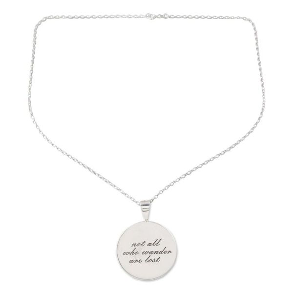 Alternate image for Handmade Sterling Silver Pendant Necklace Wandering Soul