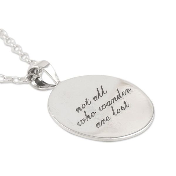 Alternate image for Handmade Sterling Silver Pendant Necklace Wandering Soul