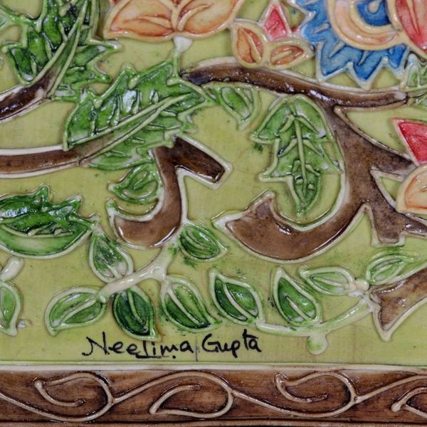 Alternate image for Handmade Hand-painted Relief Marble Wall Art from India The Tree of Life