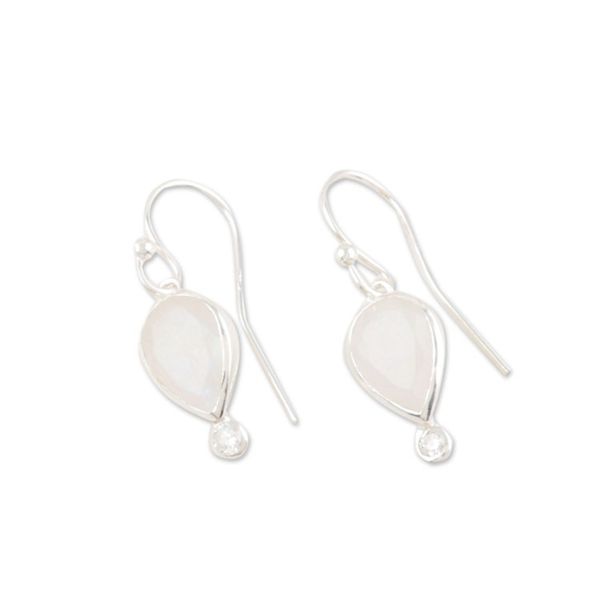 Alternate image for Rainbow Moonstone and Cubic Zirconia Jewelry Set Minor Moon