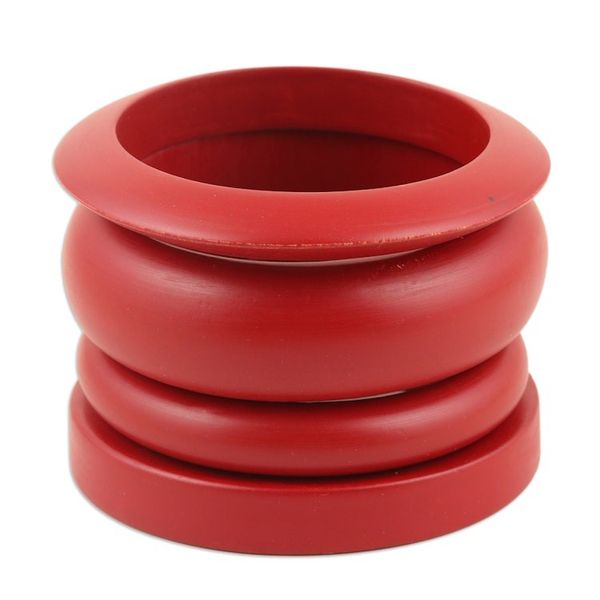 Alternate image for Set of 4 Mango Wood Claret Bangle Bracelets from India Claret Fusion