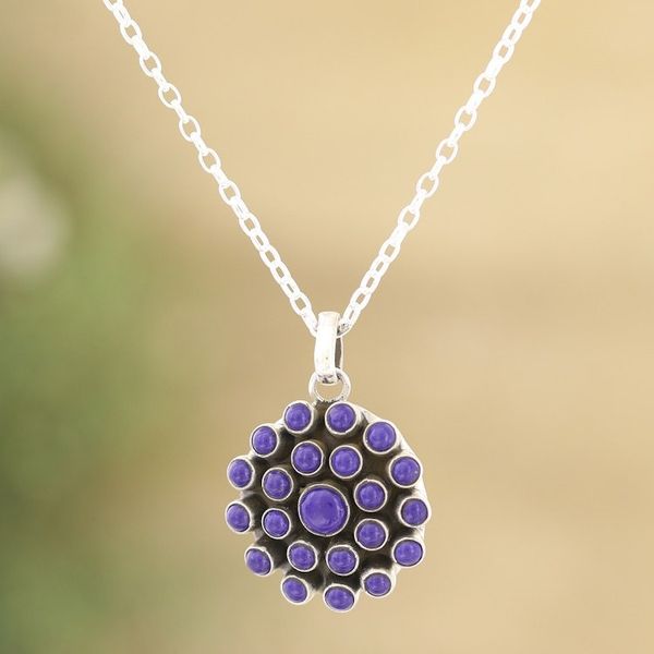 Alternate image for Lapis Lazuli and Sterling Silver Pendant Necklace Precious Truth
