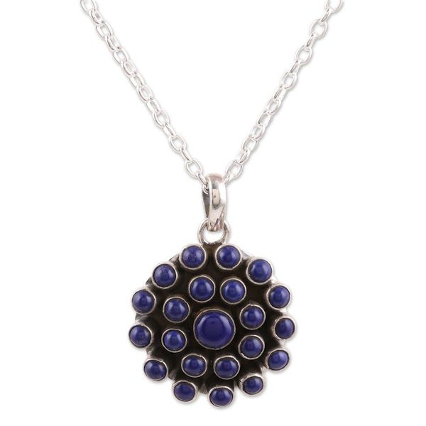 Alternate image for Lapis Lazuli and Sterling Silver Pendant Necklace Precious Truth