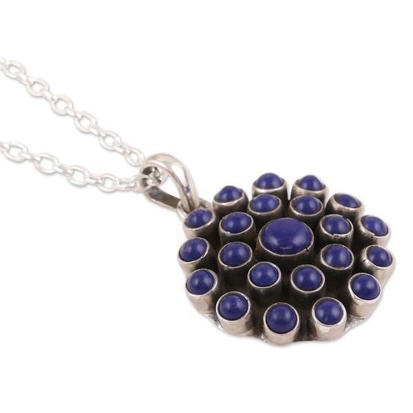 Alternate image for Lapis Lazuli and Sterling Silver Pendant Necklace Precious Truth