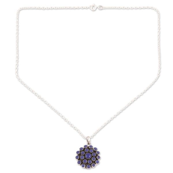 Alternate image for Lapis Lazuli and Sterling Silver Pendant Necklace Precious Truth