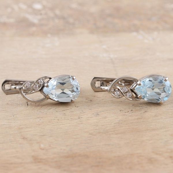Alternate image for Rhodium-Plated Cubic Zirconia Drop Earrings Ice Drops