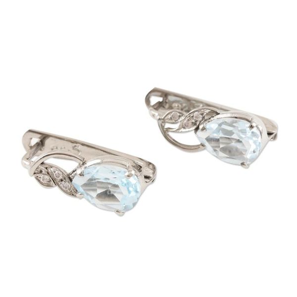 Alternate image for Rhodium-Plated Cubic Zirconia Drop Earrings Ice Drops