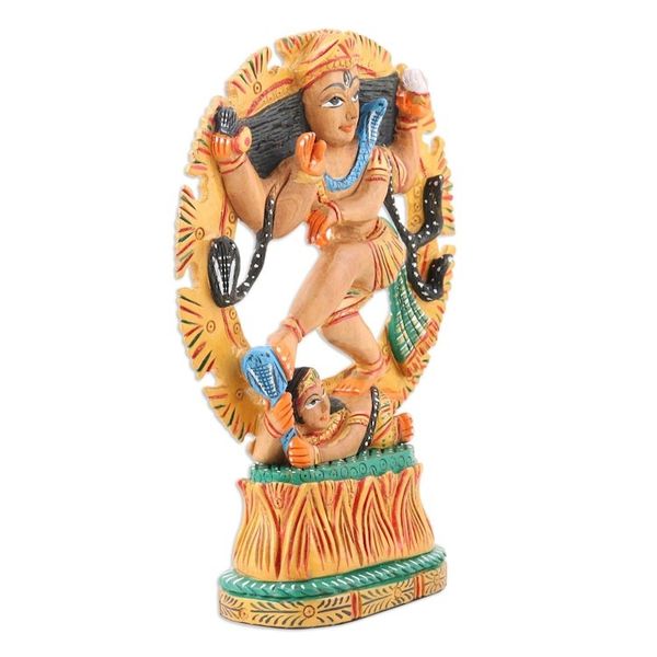 Alternate image for Hand-carved Wood Figurine of God Shiva Nataraja from India Majestic Nataraja