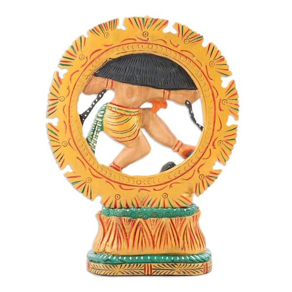 Alternate image for Hand-carved Wood Figurine of God Shiva Nataraja from India Majestic Nataraja