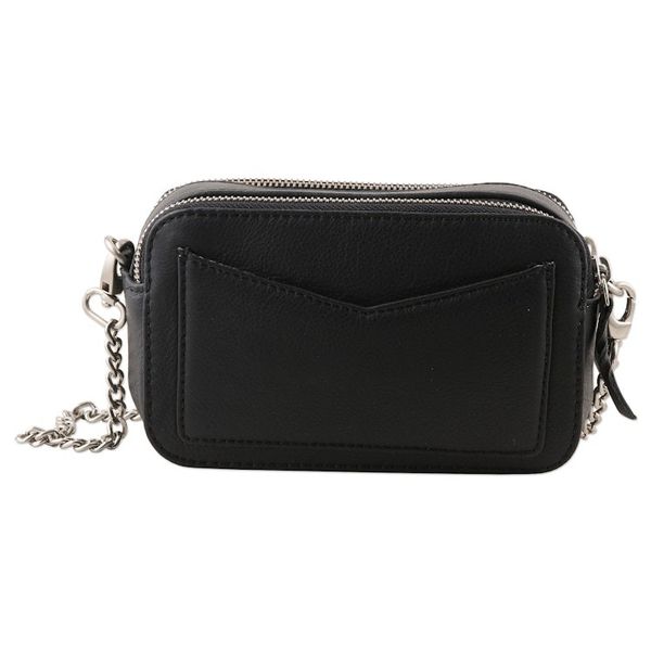Alternate image for Hand Made Black Leather Sling Bag Memory Lane in Black