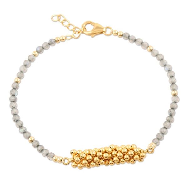 Alternate image for Gold-Plated Labradorite Beaded Bracelet True Glam