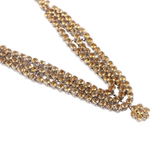 Alternate image for Rhodium-Plated Citrine Pendant Necklace from India Yellow Queen