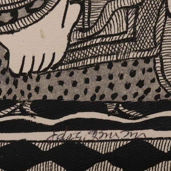 Alternate image for Madhubani Ganesha Painting on Handmade Paper Auspicious Ganesha
