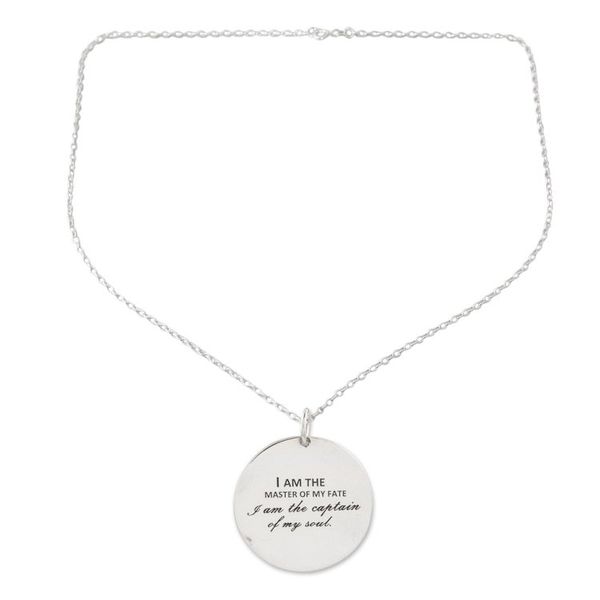Alternate image for Inspirational Sterling Silver Pendant Necklace Soul Captain