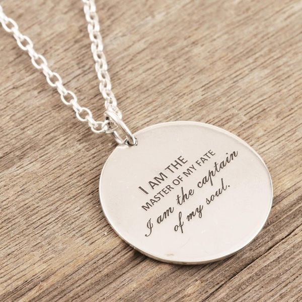 Alternate image for Inspirational Sterling Silver Pendant Necklace Soul Captain