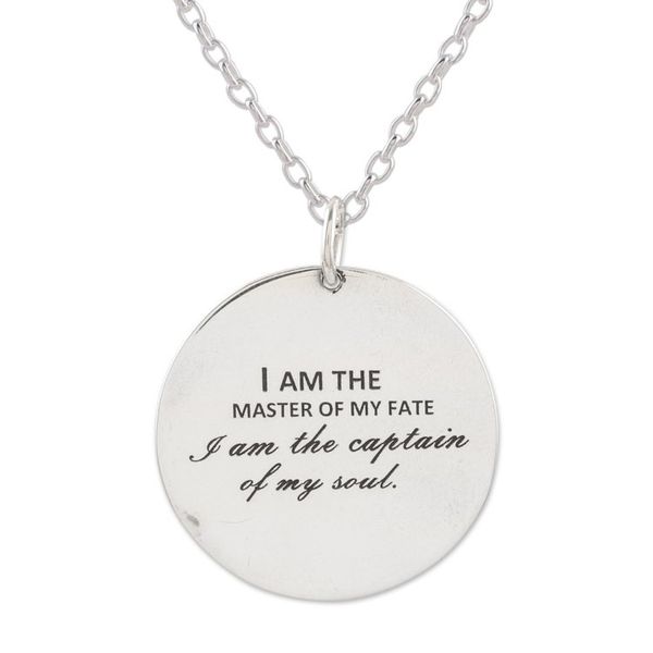 Alternate image for Inspirational Sterling Silver Pendant Necklace Soul Captain