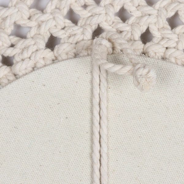 Alternate image for Hand Crafted Cotton Macrame Wall Mirror Shining Reflection