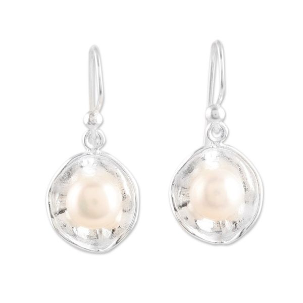 Alternate image for Handmade Cultured Pearl Dangle Earrings from India Paradise at Sea
