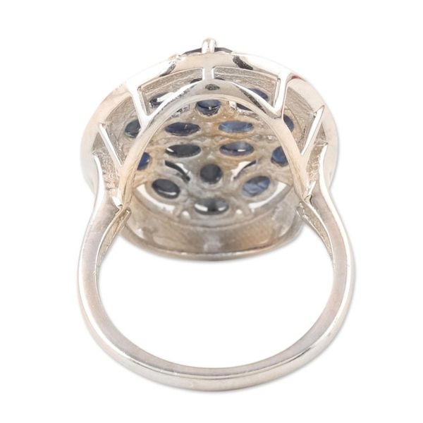 Alternate image for Artisan Crafted Rhodium-Plated Sapphire Cocktail Ring Dream Theory
