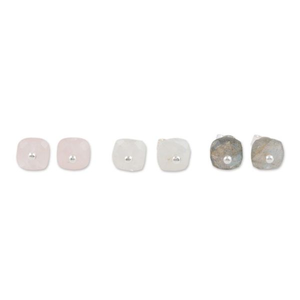 Alternate image for Gemstone Stud Earring Set of 3 Pairs Present Perfect