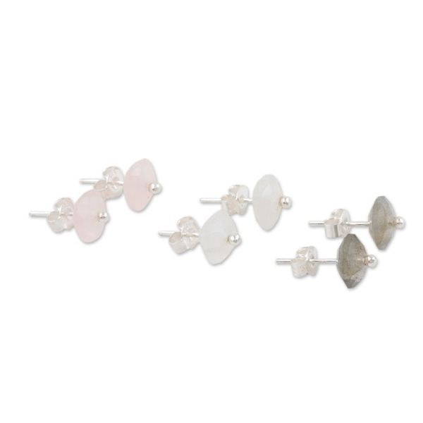 Alternate image for Gemstone Stud Earring Set of 3 Pairs Present Perfect