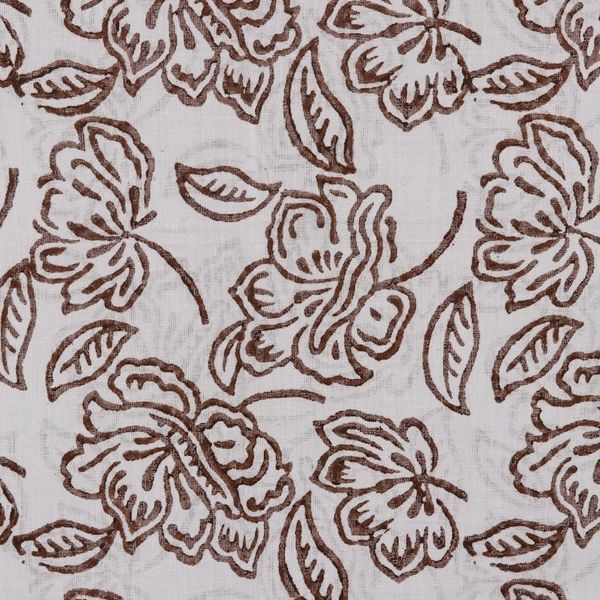 Alternate image for Indian Block-Printed Cotton Shawl Buoyant Blossom