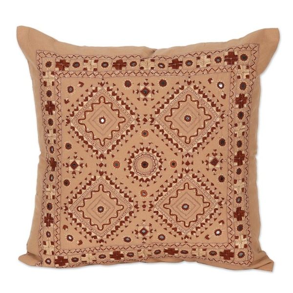 Alternate image for Cotton Cushion Cover with Geometric Motif Geometric Delight