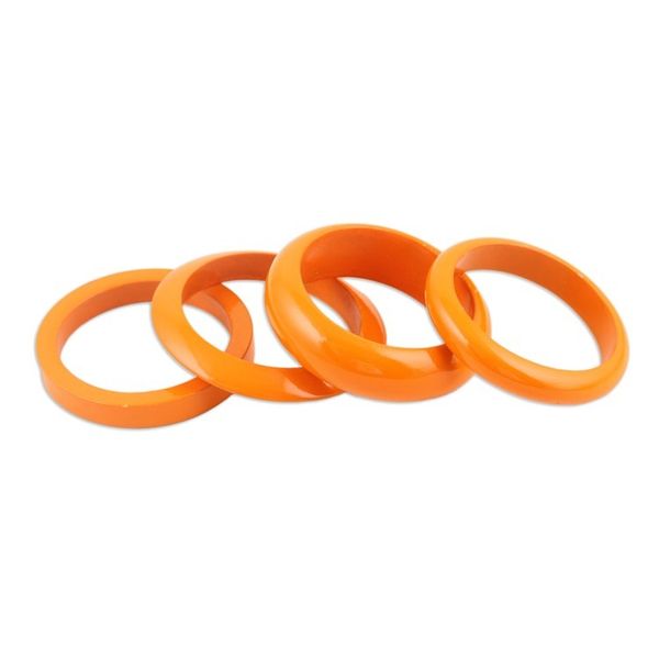 Alternate image for Set of 4 Mango Wood Orange Bangle Bracelets from India Orange Fusion