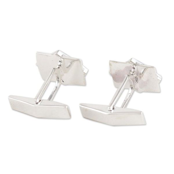 Alternate image for Mens Cubic Zirconia and Sterling Silver Cufflinks Best Dressed