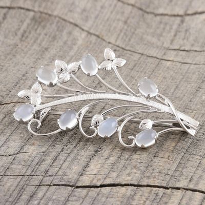 Main image for Rhodium-Plated Sterling Silver Moonstone Brooch Remembered Dream